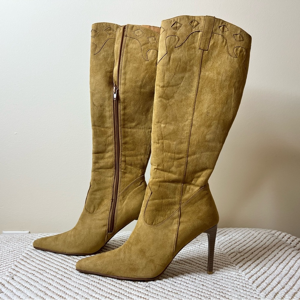 Michael Antonio Tan Heeled Boots